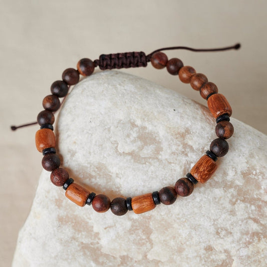 Mix of Wooden Shapes Beads Bracelet