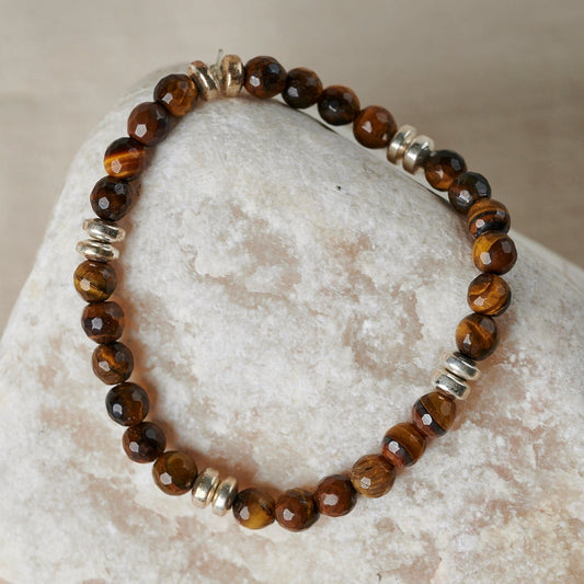 Brown Tiger Eye Beads Bracelet | 6mm