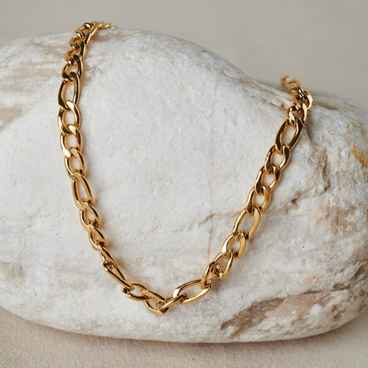 Figaro Chain Necklace | 18k Gold Plated