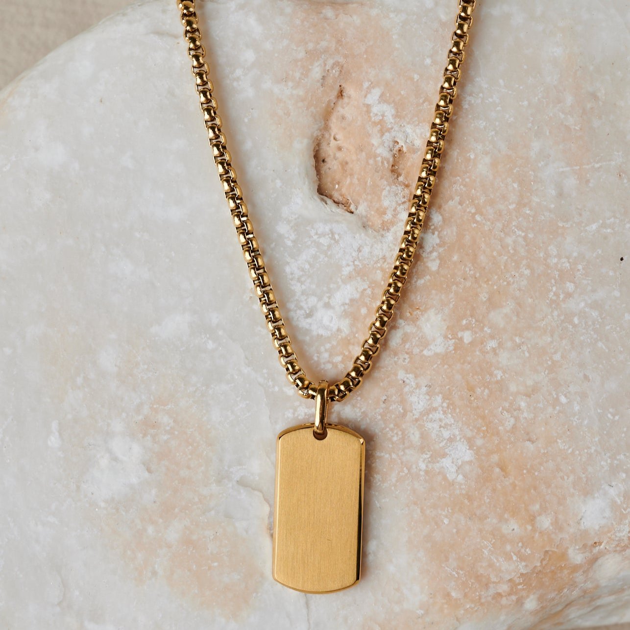 Box Chain Necklace | 18k Gold Plated