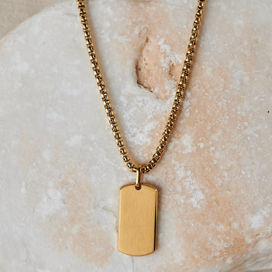 Tag Pendant | 18k Gold Plated