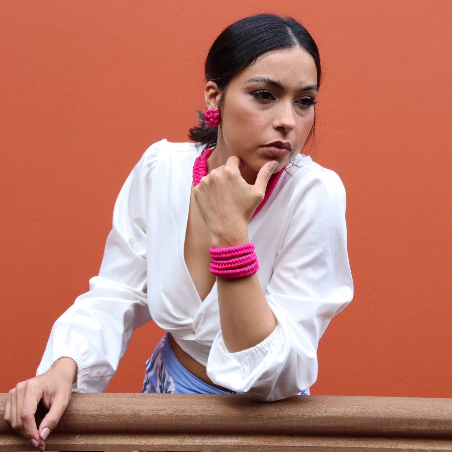 Maxine Bold Bracelet | Fuchsia