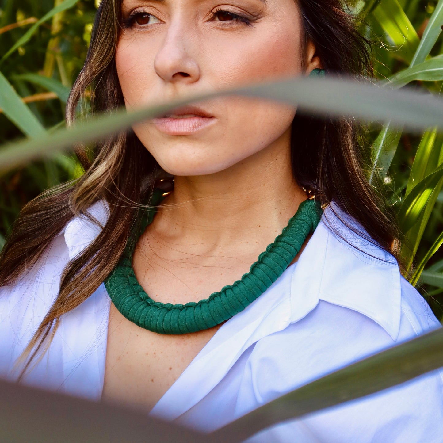 Antonia Statement Necklace | Forest Green