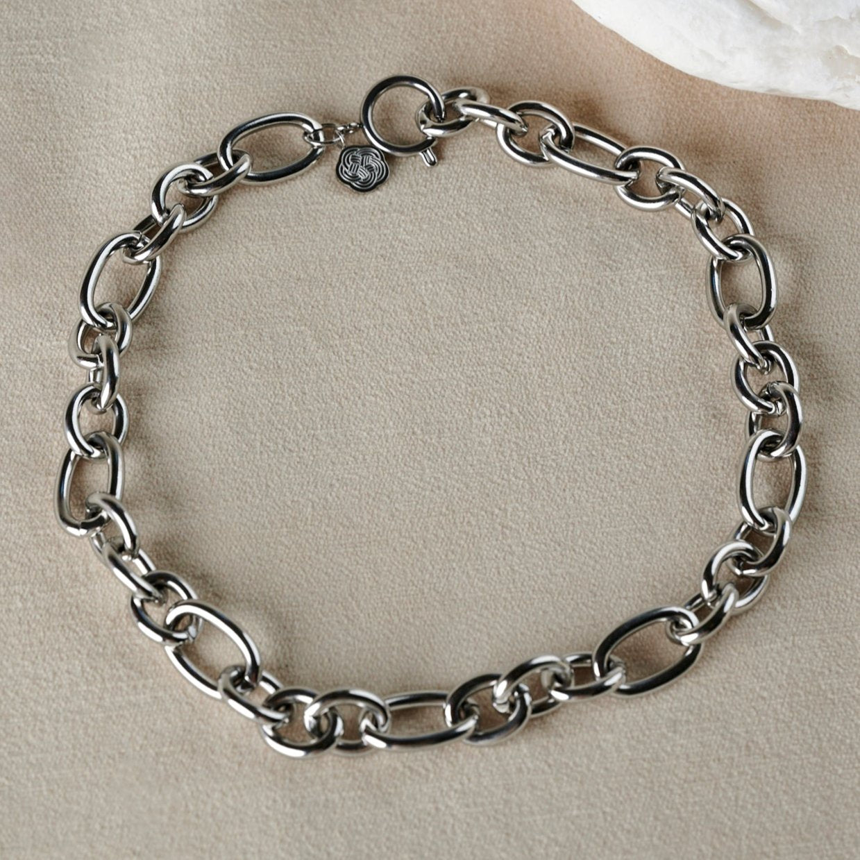 Oval Link Chain Necklace | Silver