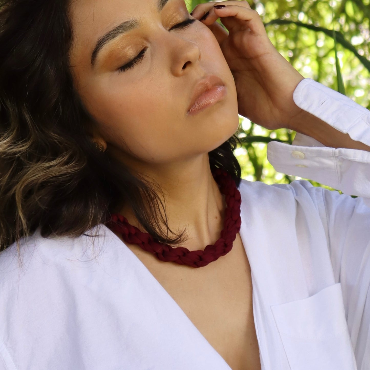 Margo Statement Necklace | Wine