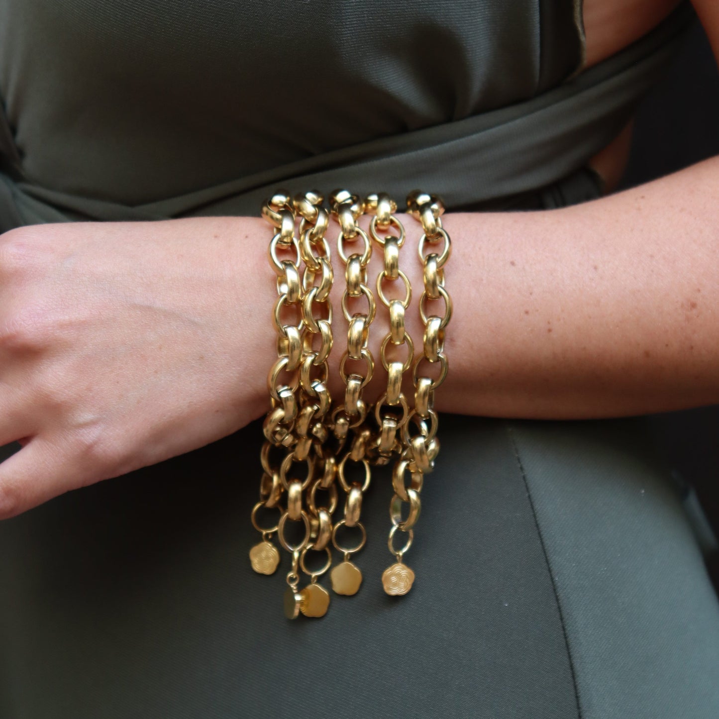 Rolo Chain Bold Bracelet | Gold