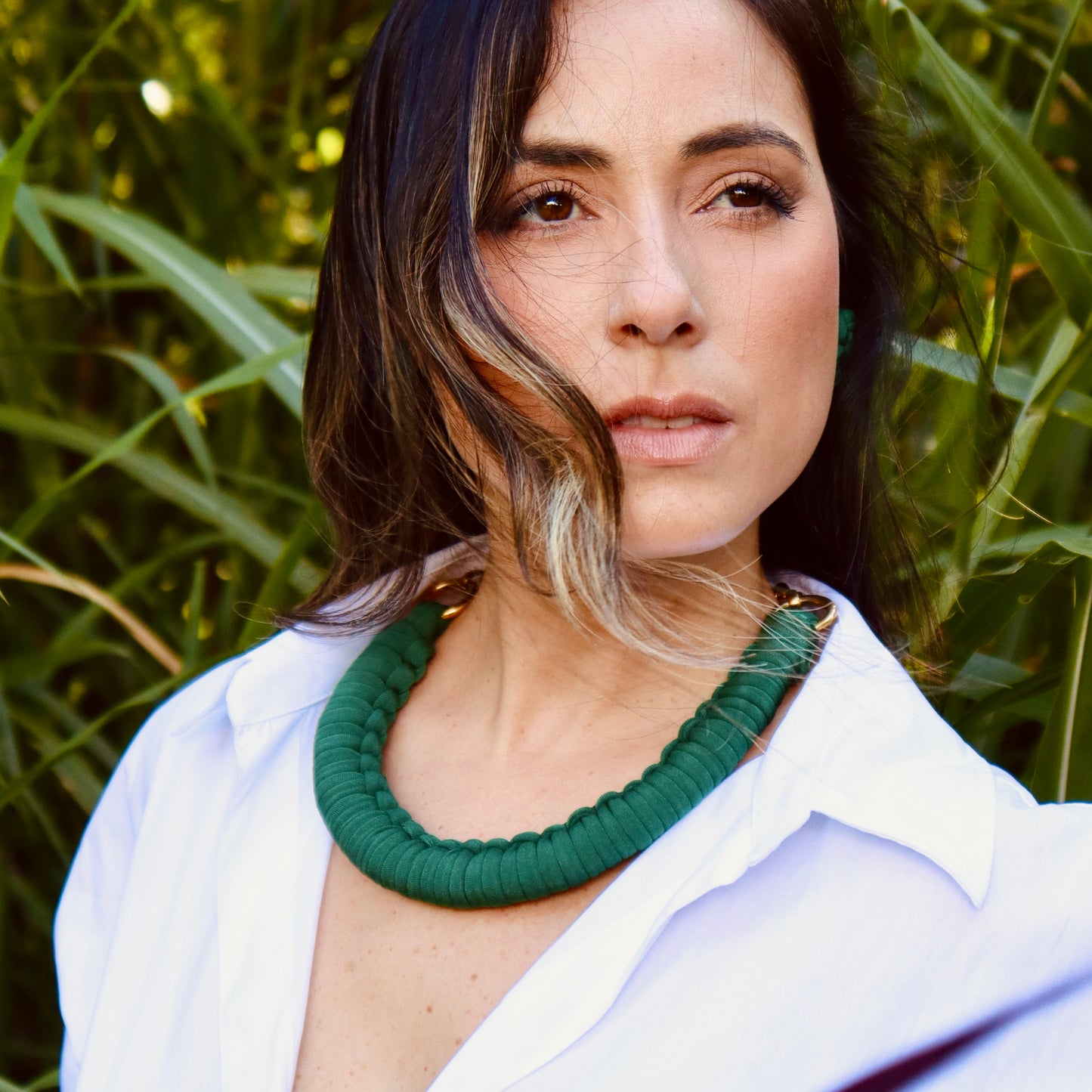 Antonia Statement Necklace | Forest Green