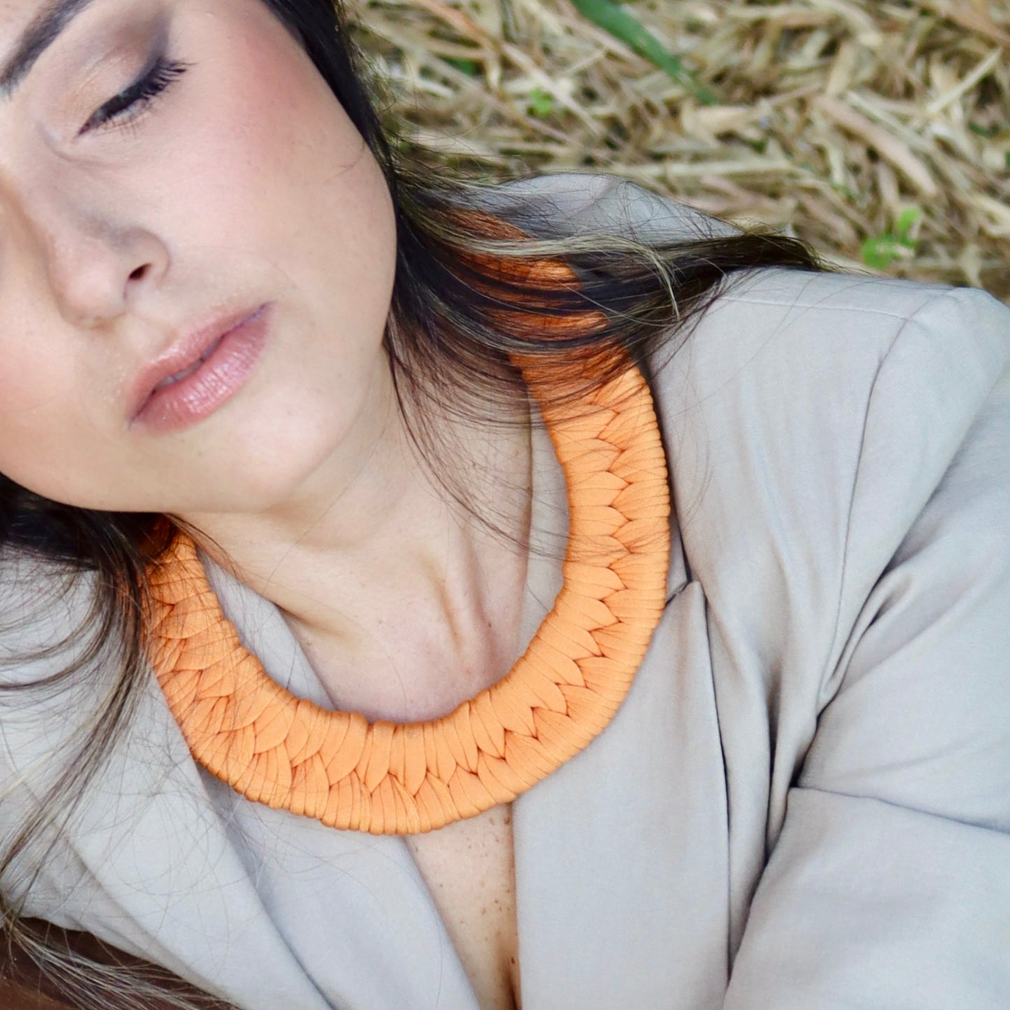 Maxine Double Statement Necklace | Orange