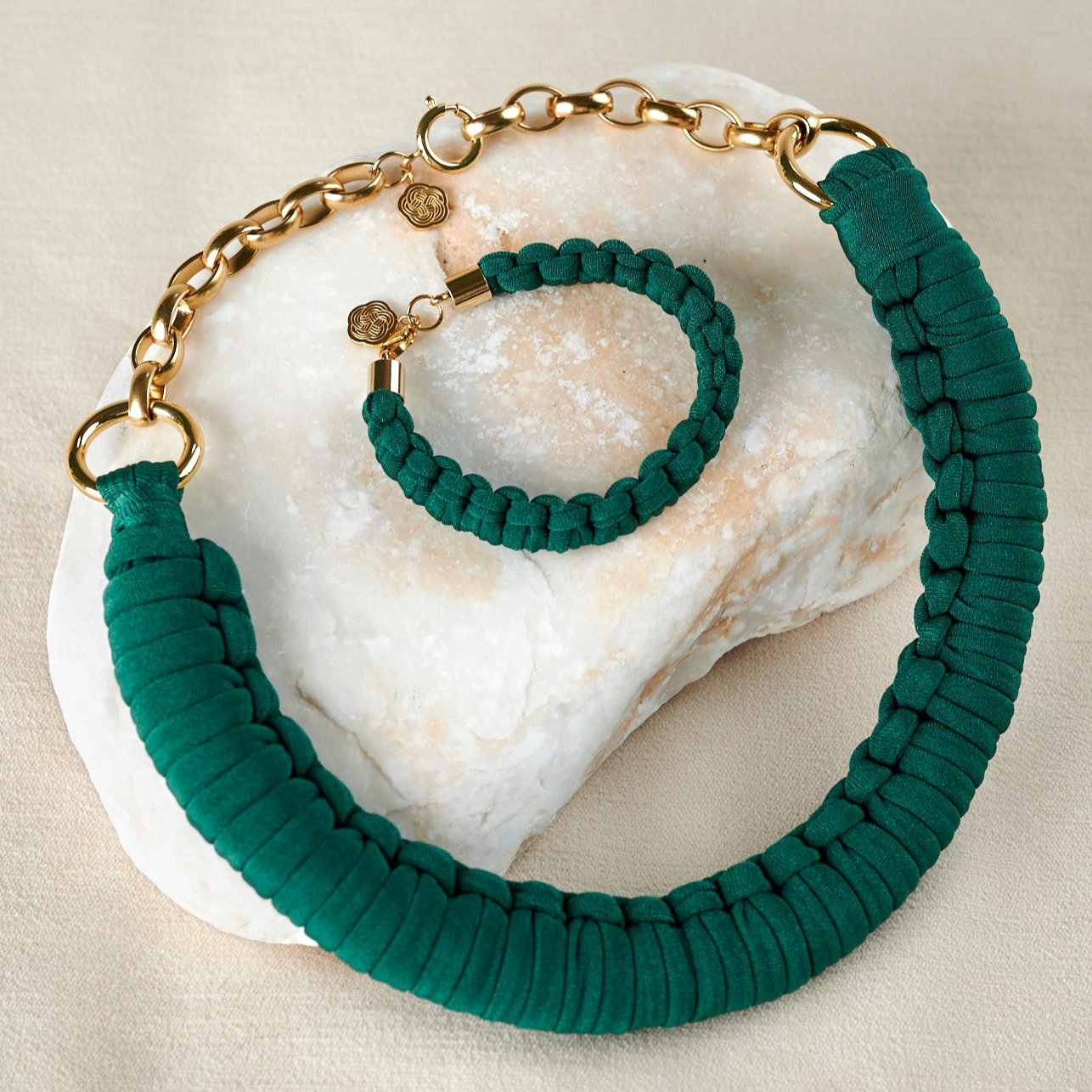 Antonia Bold Bracelet | Forest Green