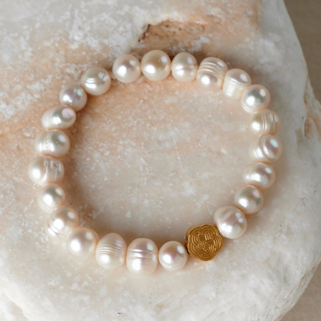 Pearl Strand Bracelet | Majaca Signature Gold