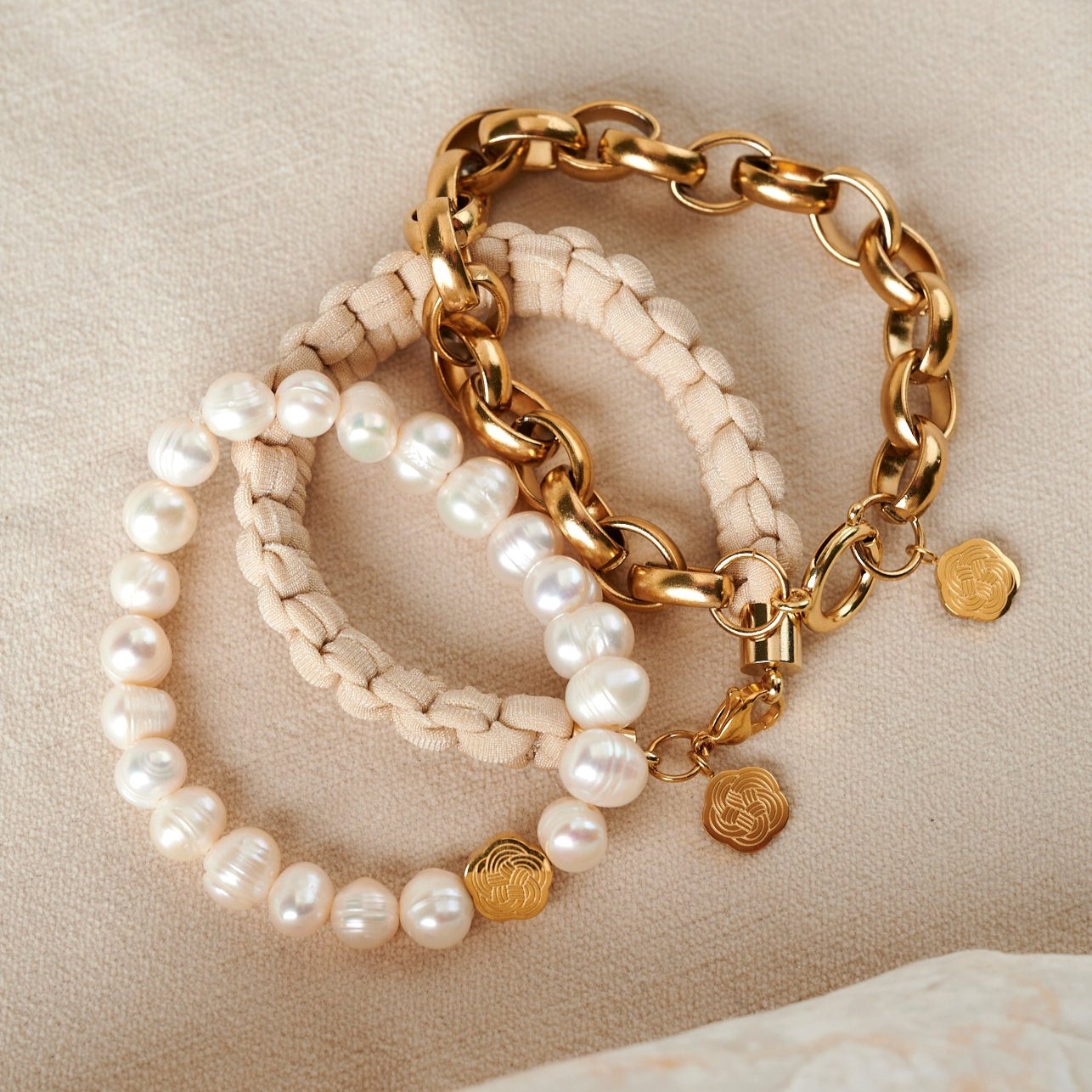 Pearl Strand Bracelet | Majaca Signature Gold