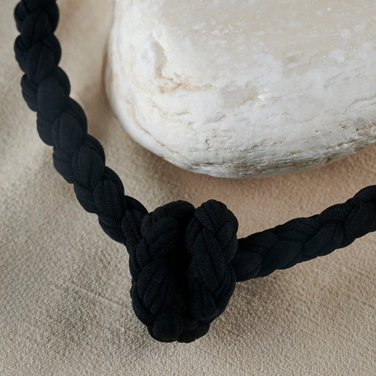 Knot Pendant Necklace | Black