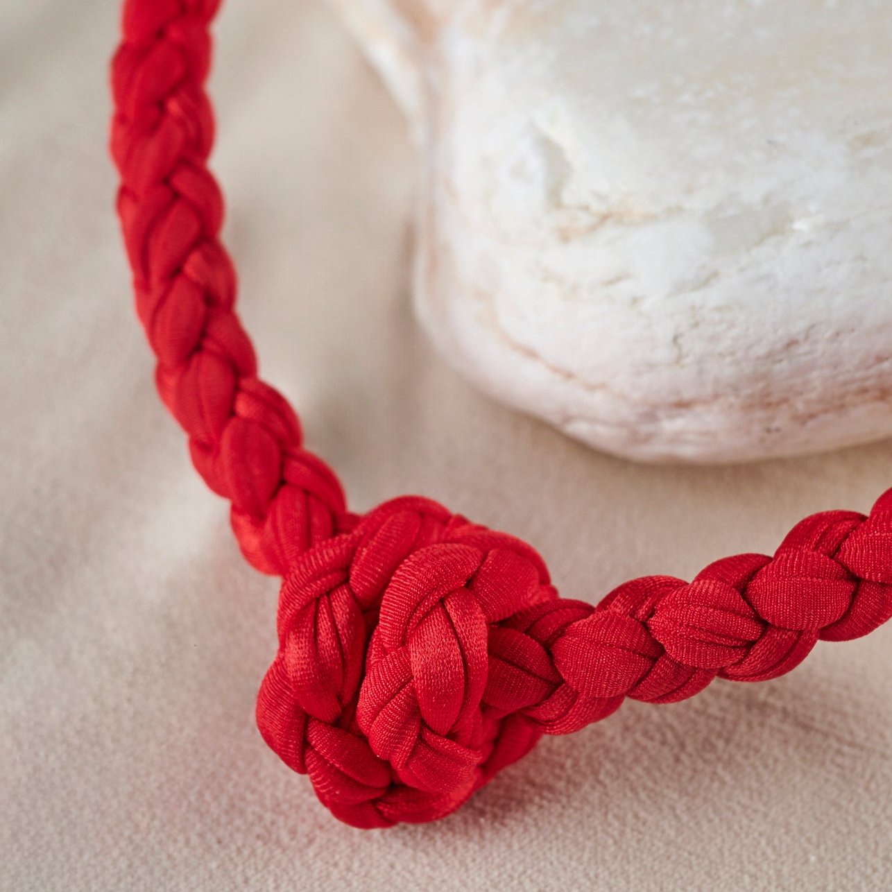 Knot Pendant Necklace | Red