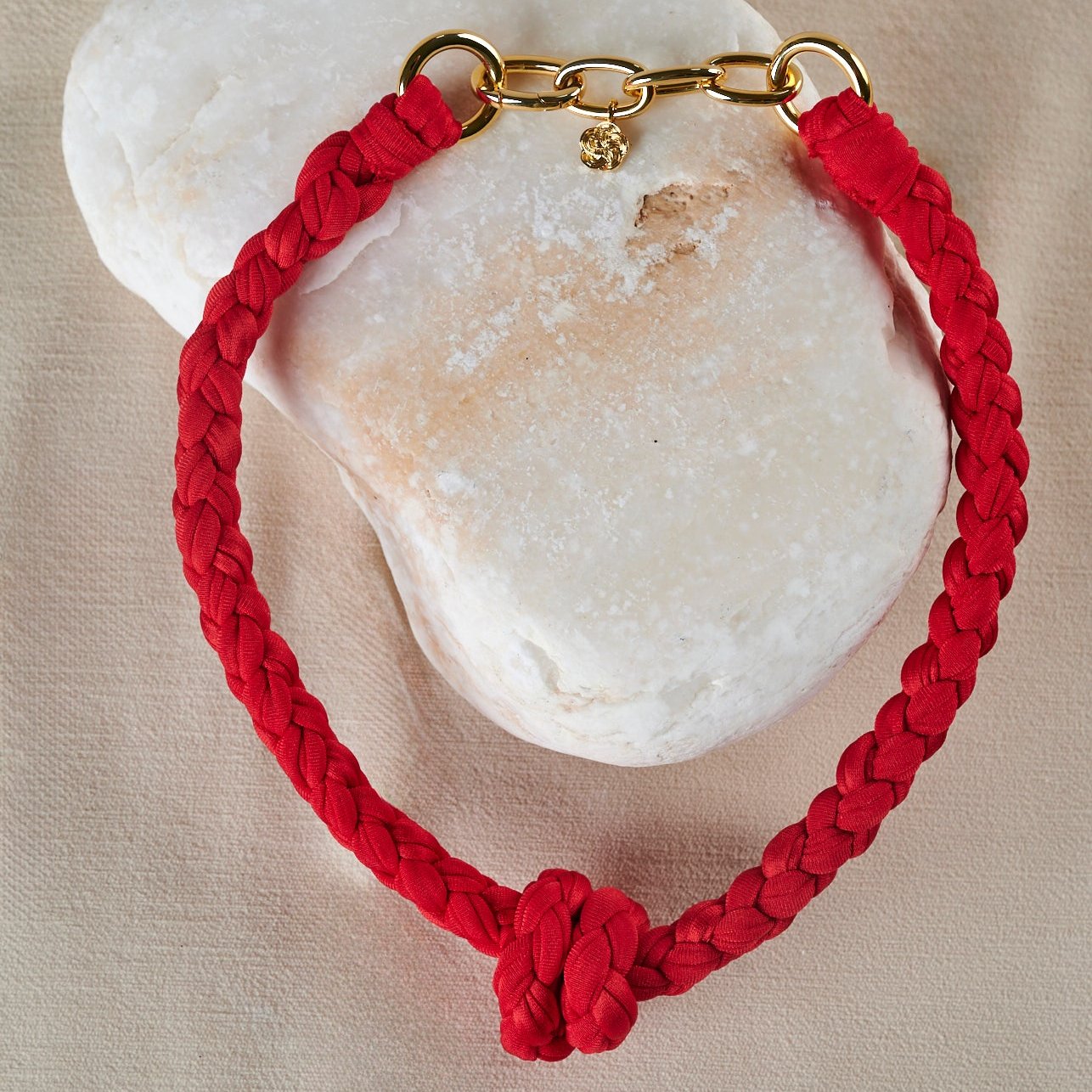 Knot Pendant Necklace | Red