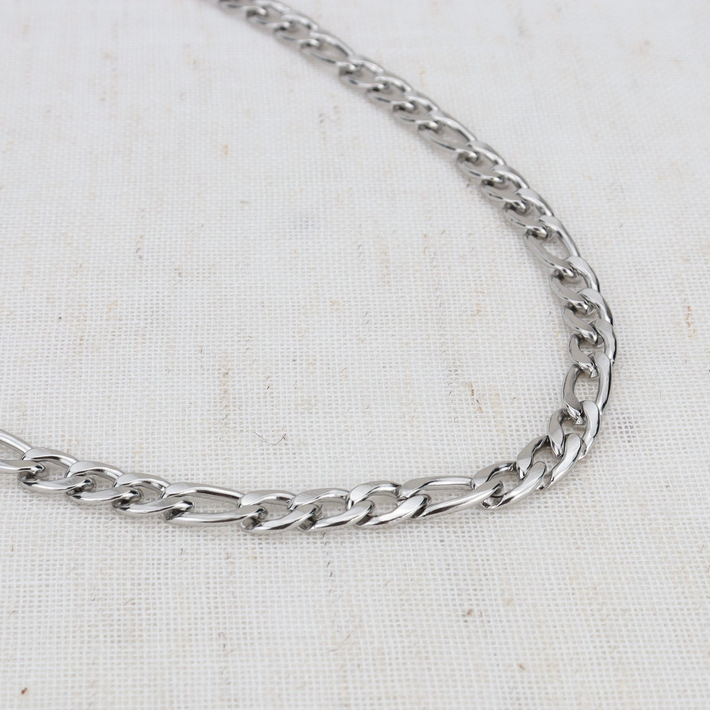 Figaro Chain Necklace | Silver Plated