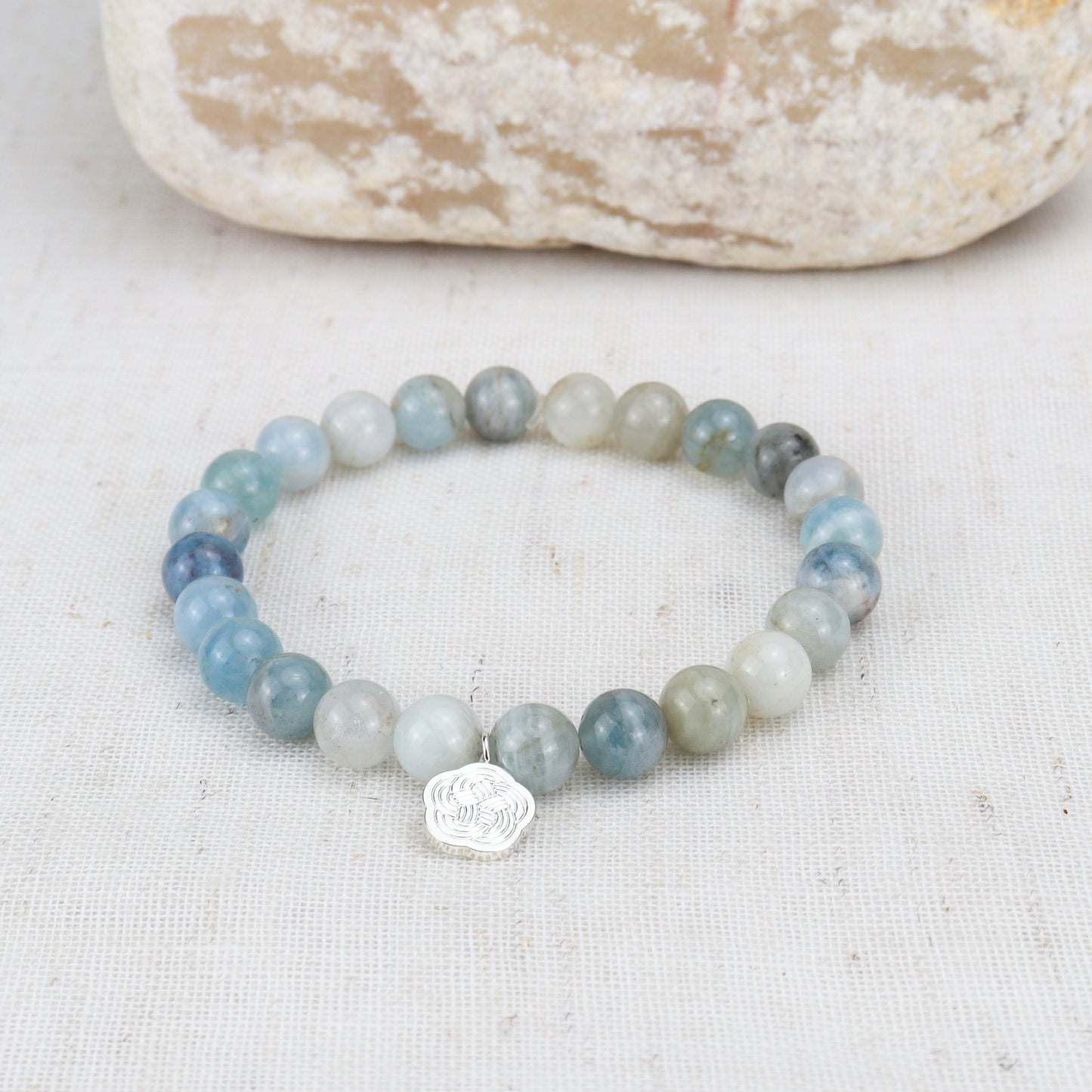 Aquamarine Strand Bracelet | Majaca Charm Silver