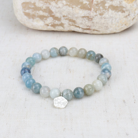 Aquamarine Strand Bracelet | Majaca Charm Silver