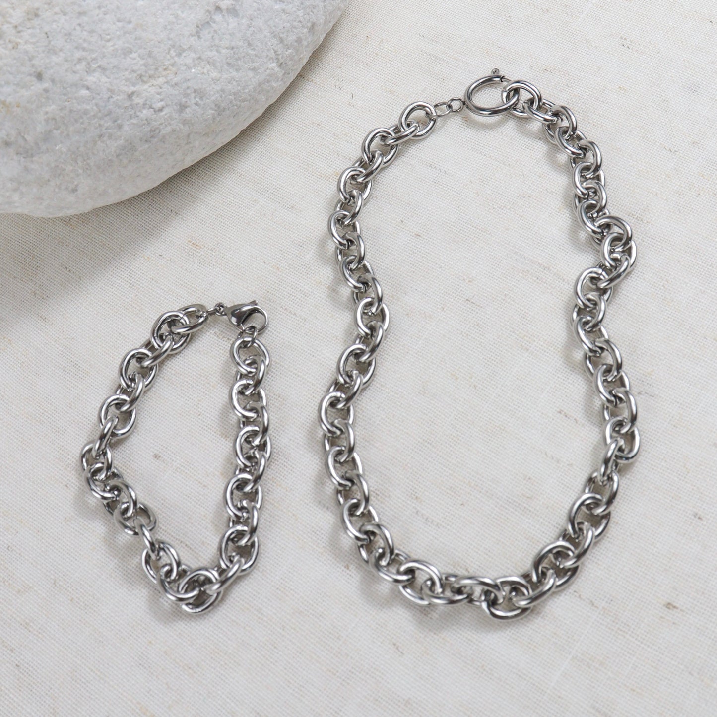 Cable Chain Bracelet | Silver